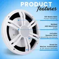1 PYLE PLSMRW64WT Marine Subwoofer 6,5" Für Boote Doppelte Spule 4+4 Ohm