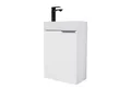 Planetmöbel Waschtisch-Set Compact, Waschtisch mit Unterschrank, (inkl. Keramikwaschbecken, 1-St., Badmöbel Set für Gäste Bad & WC), Waschtisch 40cm mit Bad-Armatur schwarz