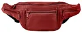 LEONARDO VERRELLI Unisex-Hüfttasche Bauchtasche Leder 3900037 (rot)