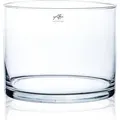 Glasvase, Dekoglas, Tischvase CYLI H. 20cm D. 25cm zylindrisch rund Sandra Rich - Transparent