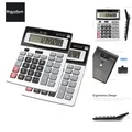 HIHUHEN Taschenrechner, Geschäft Standard-Taschenrechner Dual-Power Solar und...