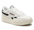 REEBOK CLUB C DOUBLE DAMEN-LEDERSCHUHE WEISS UND SCHWARZ 38,5 3R5G6