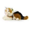 Katze liegend dreifarbig L= 41 cm Plüschtier Stofftier Katze Kuscheltier Plüsch