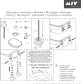 MSV WC Sitz Toilettendeckel MDF Holzkern „Doggy“ Scharniere aus Edelstahl