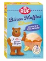 RUF Bärchen Muffins Zitrone, Backmischung für 12 fruchtige Zitronenmuffins mit Zitronenglasur, inkl. Bären Sammelfigur und Muffinförmchen, ideal für Kinder, Familien & Geburtstage