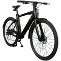 Keskin E-Bike cBike 1 27,5“ City-Bike Elektrofahrrad Elektrobike City bike Pedelec Fahrrad Heckmotor bis zu 70km LCD Display ,Schwarz Matt - Schwarz