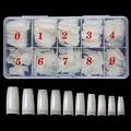yufana 500 Stück Nagelspitzen,Natural French Nail Tips Ballerina, Acrylnägel Lange Natürliche Französisch Natürliche Farbe Artificial Fake Art Nagelspitzen,für French Manicure (Weiß, 24 * 9 * 3.5)