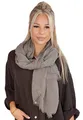 Lolus Dünner, leichter und weicher Uni Damen Schal in gewellter Struktur - Isabella (taupe, One Size)