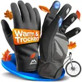 Nextcover® Winter Fahrradhandschuhe Herren & Damen mit ThermoShield 2.0 I Unisex Winterhandschuhe Fahrrad in Größe S-XXL I Warme & wasserdichte Thermo Fahrrad Handschuhe Winter wasserdicht