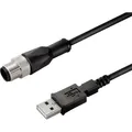 Weidmüller 2556580000 Sensor-/Aktor-Datensteckverbinder, konfektioniert M12 Stecker, gerade 1.00 m Polzahl Sensoren: 4 1 St.