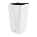Blumenkübel Blumentopf Rattan-Optik Übertopf Einsatz 4 Farben 6  Größen DRTS