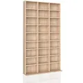 Vicco Cd-Regal, Sonoma Eiche, Holzwerkstoff, 20 Fächer, Rechteckig, 102x178x16 cm, Wohnzimmer, Regale, CD & DVD-Regale