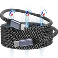 USB C Cable, 240W Magnetic USB C to USB C Cable 5ft, 5A Nylon Braided Quick
