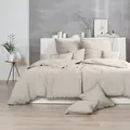 Enrico Coss Bettwäsche Stonewashed 155x220 cm + 80x80 cm | leinen - beige