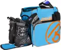 BRUBAKER Skischuhtasche Helmtasche Skischuhrucksack Super Champion Blau Orange - Limited Edition -