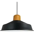 Bamyum Pendelleuchte Hängelampe Industrial Schwarz Weiß Metall, Ø40cm, E27, Vintage Lampe, ohne Leuchtmittel Asletl-GA