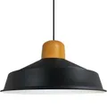Pendelleuchte Hängelampe Industrial Schwarz Metall, Ø40cm, E27, Vintage Lampe