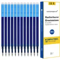 Radierbare Minen 12 Stück für Tintenroller 0,7 mm Blau Kompatibel Pilot