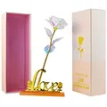 Geschenke für Frauen 24K Gold Vergoldete Rose Muttertagsgeschenke für Mama Galaxy Rose Geburtstagsgeschenk für Frauen Infinity Rosen Geschenke für Mama Schwester Geschenk Freundin Geburtstag Jahrestag