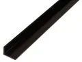 Alberts Winkelprofil Winkelleiste L Profil Kunststoff, schwarz 1000 x 20 x 10 mm