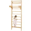 VEVOR schwedisches Leiterwand 10-stufiges Indoor-Klettergerüst aus Massivholz, 100 kg belastbare Indoor-Spielplatz-Kletterleiter Turnreck mit Klimmzugstange – Ideales Geschenk für Kinder
