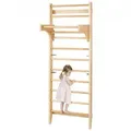 VEVOR schwedisches Leiterwand 10-stufiges Indoor-Klettergerüst aus Massivholz, 100 kg belastbare Indoor-Spielplatz-Kletterleiter Turnreck mit