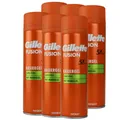 Gillette Fusion Hydra Gel Rasiergel 6 x 200 ml für empfindliche Haut Shave Gel S