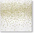 20 Servietten Confetti gold Hochzeit Geburtstag Fest Jubiläum Tischdeko 33x33cm