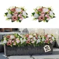 VEVOR Kunstblumen, 10 Stück, 240x240x120 mm, künstliche Blumenkugeln, Kunstrosen-Arrangements für Hochzeitsmittelstücke, Heimdekoration, Tischdeko