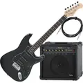 Rocktile Pro ST60-BK E-Gitarre All Black AK30A Set