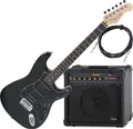 Top Rocktile E-Gitarre in edler Black Finish Line inlusive Verstäkrer und Kabel