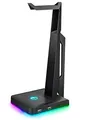 IFYOO RGB Gaming Headset Ständer mit 2 USB Ports, Game Kopfhörer Halterung für PC, Xbox One, PS4, Switch, Earphone Holder, Ausgefallenes Schreibtisch Gamer Zubehör, Headphone Halter