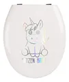 EinhornLiebe WC-Deckel Aufkleber lustiger Einhorn Sticker für Klo-Deckel Wandsticker 25cm x 8cm (SETZEN BITTE)