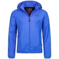 Höhenhorn Regenjacke Rigi Herren Regen Jacke für Männer Outdoor Freizeitjacke mit Kapuze leichtes Eigengewicht, Atmungsaktiv blau 3XL