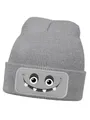 MoonWorks Beanie Wintermütze Kinder Beanie Jungen Monster Patch Aufdruck Print