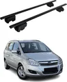 Dachträger Grundtäger für Opel Zafira B 2005-2011 75kg Metall Schwarz 2 tlg