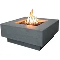 ELEMENTI Feuertisch Gasfeuerstelle "Raung" in Beton-Optik, modernes Design, langlebiges Produkt grau