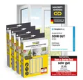 EASYmaxx Insektenschutz-Fensterrahmen Insektenschutzgitter 110 x 130 cm mit Magnetbefestigung,  4er Set, (4-St), Schutz gegen Mücken, Fliegen, Wespen etc. magnetisch leicht anbringbar