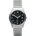 Adora Armbanduhr Herren Ø 35mm Analog Edelstahl Zugband silbern Datum