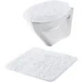 Erwin Müller Badematte 2-tlg. Hänge-WC-Set "Rhodos", Gummizug:, Uni weiß