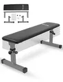SPORTINATOR® verstellbare Hantelbank – Flachbank für vielseitiges Krafttraining, 5-fach höhenverstellbar (38-54 cm), gepolsterte und rutschfeste Sitz-/Liegefläche, belastbar bis 200 kg