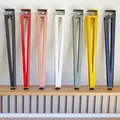 SOTECH 4er Set Tischbein ColorLine in F-Form Höhe 464 mm verstellbar schwarz matt konisch zulaufend von 70 auf 40 mm mit Klemmschraube (ohne Bohren) für Beistelltisch, Couchtisch, Bank
