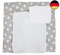TupTam Wickelauflage inkl. 2 Frotteebezüge Modell MAR02579, Farbe: Grau Große W