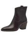 MARCO TOZZI Damen Stiefeletten mit Absatz aus Leder Cowboy, Braun (Mocca), 37 EU