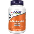 NOW Foods L-Glutamin L-Glutamine Aminosäure 500 mg 120 Kapseln vegan Non-GMO