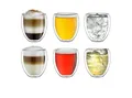 Creano Teeglas Thermoglas 6er-Set “bauchig” 250ml, Borosilikatglas, 2 Gläser