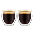 Creano 2er-Set doppelwandiges Espresso-Glas "bauchig" | 100ml