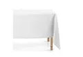 partydeco Tischdecke, Tischdecke rechteckig 140x170cm Polyester Stoff Weiß matt