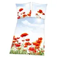 Klaus Herding GmbH Bettwäsche Set 2 TLG. Mohnblumen 155x220 Übergröße