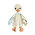 Fisher-Price Schmusegans - Weiche Plüschgans zum Kuscheln und ideal für Unterwegs, waschbar, fördert Tast- und Hörsinn, Feinmotorik und sensorische Fähigkeiten, für Neugeborene, HRB16
